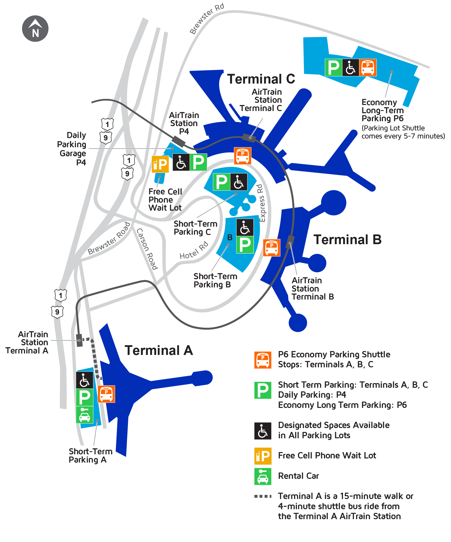 newark airport map